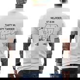 Meat Is Murder Tasty Tasty Murder Mens Back Print T-shirt