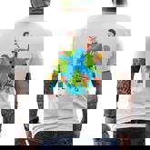 Youth Earth Day Happy Children Around The World Men's T-shirt Back Print