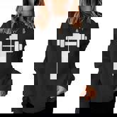 Dumbbell Barbell Cross Christian Gym Workout Lifting Women Sweatshirt