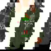 Teacher Elf Matching Family Group Christmas Party Pajama Women Sweatshirt