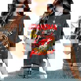 Race Car Party Grandma Of The Birthday Racer Racing Family Women's Oversized Comfort T-Shirt