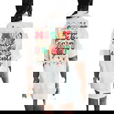 Retro Merry Teacher Bright Students Teacher Christmas Women's Oversized Comfort T-Shirt Back Print