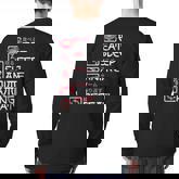Eat Sleep Anime Gaming Repeat Otaku Gamer Japanese Anime Back Print Long Sleeve T-shirt