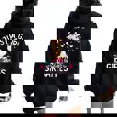 Cute Just A Girl Who Loves Giraffes Floral Girls Women Oversized Hoodie Back Print