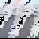 I'm Sorry Did I Roll My Eyes Out Loud Sarcastic Cat Women Oversized Hoodie Back Print