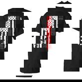 Best Bearded Dragon Dad Ever American Flag T-Shirt