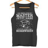 Master Graduation Licence Zum Besserwissen Tank Top