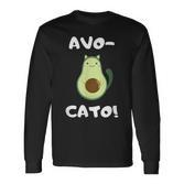Avo-Cato Cat Avocado Meow Cat Langarmshirts