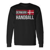 Denmark Handball Flag Fan Team Player Jersey Langarmshirts