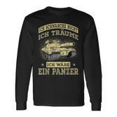 Ich Schnarche Nicht Panzer German Language Langarmshirts