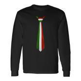 Italy Flag Fake Tie For Italian Fans Langarmshirts