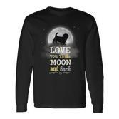 Katzenliebhaber Mond Langarmshirts Love You to The Moon and Back