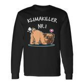 Klimakiller No 1 Cute Pug Dog Lover Langarmshirts