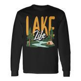 Lake Life Angeln Bootfahren Segeln Lustig Outdoor Langarmshirts
