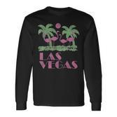 Las Vegas Flamingo Palmenmotiv Langarmshirts, Trendiges Sommeroutfit