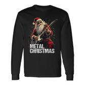 Metal Christmas Christmas Santa Guitar Langarmshirts