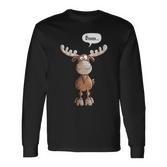 Öhmmm Elk I Deer Reindeer Animal Print Animal Motif Langarmshirts