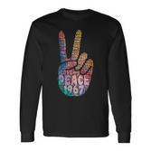 Peace Hand Sign Peace Sign Vintage Hippie Langarmshirts