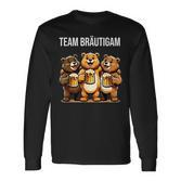 Team Groom Jga Stag Party Bear Jga Langarmshirts