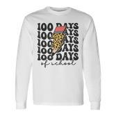 100 Tage Schule Lightning Bolt Pencil 100 Tag Für Lehrer Langarmshirts