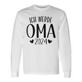 Ich Werde Oma 2024 German Language Langarmshirts