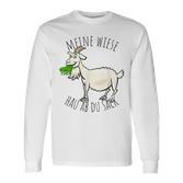 Meine Wiese Hau Ab Du Sack Bauer Landwirt Goat Sheep Langarmshirts