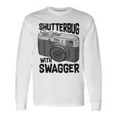 Shutterbug With Swagger Fotograf Lustige Fotografie Langarmshirts