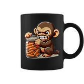 Frustrierter Monkey Will Sausage Tassen