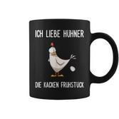 With German Text Ich Liebe Hühner Die Kacken Frühstück Tassen