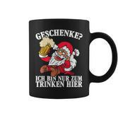 Men's Ich Bin Nur Zum Trinken Hier Christmas Black Tassen