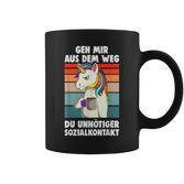 Unicorn Geh Mir Aus Dem Weg Du Unnötiger Sozialkontakt German S Tassen