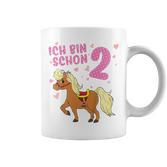Children's Ich Bin Schon 2 Pferd Zwei Jahre Pony 2 Geburtstag Tassen