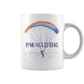 Paraglider Text Auf Parachute Mit Paraglider Flies In Gray Tassen