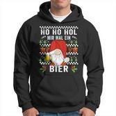 Ho Ho Hol Mir Mal Ein Bier Christmas Slogan Hoodie