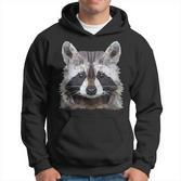 Raccoon Vintage Polygon Raccoon Hoodie