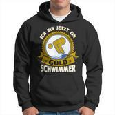 Swimming Badge Ich Bin Jetzt Ein Gold Swimmer Swimming Hoodie