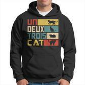 Un Deux Trois Cat French Word Game Cat Hoodie
