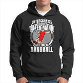 Unterschätze Nie Einen Alten Mann Handball Hoodie