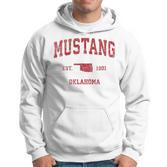 Mustang Oklahoma Ok Vintage Sports Red Print T S Hoodie