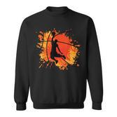 Basketball Sport Basketball Player Silhouette Basketball Sweatshirt