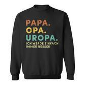 Bester Papa und Opa Retro Sweatshirt, Perfekt für Vatertag