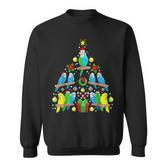 Budgie Christmas Tree Bird Christmas Sweatshirt