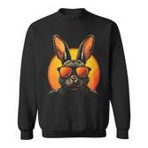 Cooler Haase Bunny Mit Sonnenbrille Ostern Sweatshirt