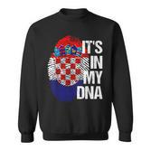 Croatia Hrvatska Flag Home Roots Fingerprint Dna Sweatshirt