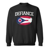 Defiance Oh Ohio Flagge Vintage Usa Sport Herren Damen Sweatshirt