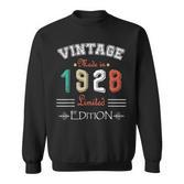 Geboren Im Jahr 1928Intage Hergestellt Im Jahr 1928 Geburtstag Jahrestag 96 Sweatshirt
