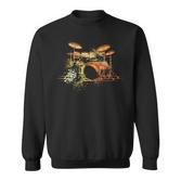 For Drummers Drumsticks Vintage Drum Kit Sweatshirt