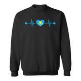 Heartbeat Kazakh Kazakhstan Sweatshirt