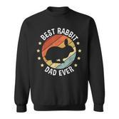 Herren Best Rabbit Dad Ever Papa Kaninchen Vintage Hasenbesitzer Sweatshirt