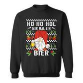 Ho Ho Hol Mir Mal Ein Bier Christmas Slogan Sweatshirt